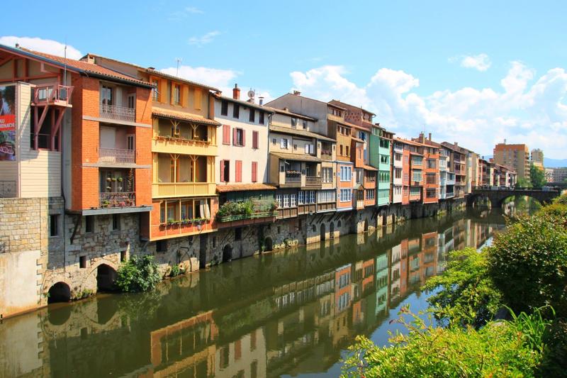 Las casas sobre el Agout en Castres
