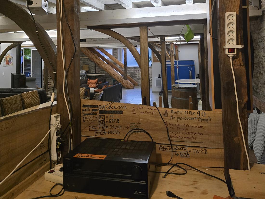 El equipo de sonido: amplificador Onkyo y esquema de conexiones